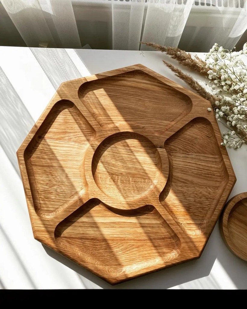 Менажниця Wood Decor Восьмигранна 35 см Менажниця Wood Decor Восьмигранна 35 см