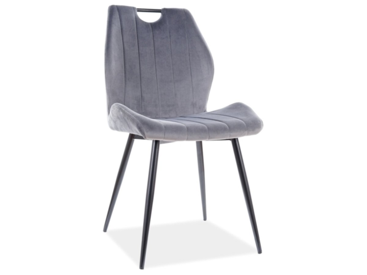 Стул ARCO Velvet серый/черный Стул ARCO Velvet серый/черный