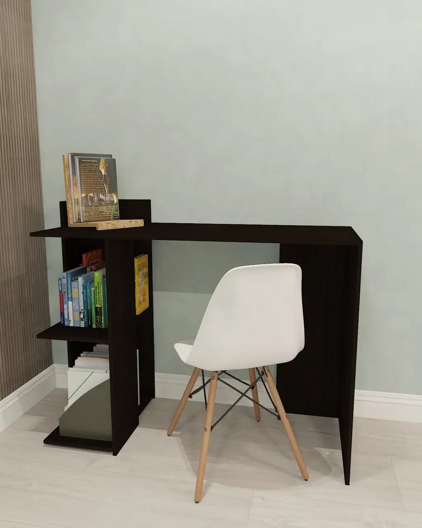 Стол компьютерный с двумя полками S-12 венге тёмний/венге тёмний