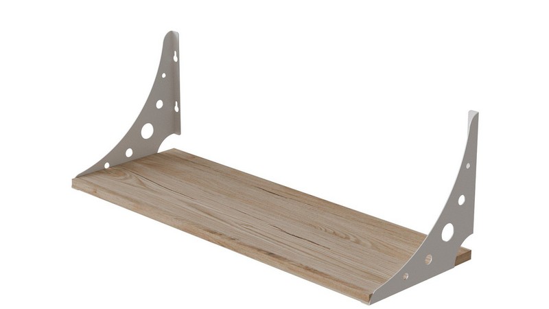 Полка настенная Ханди 2 240x500x240 белая/Дуб Артизан