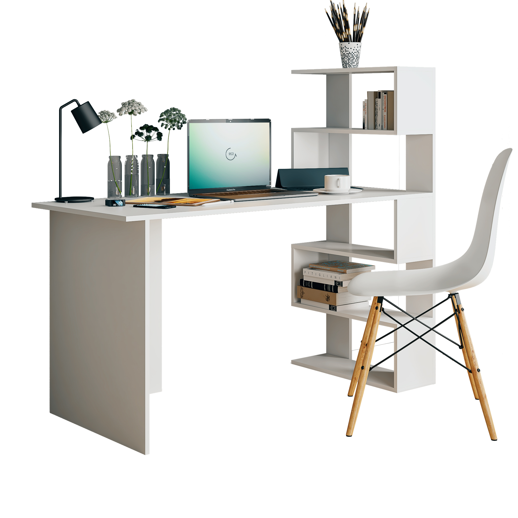 Стол компьютерный ST0015 белый