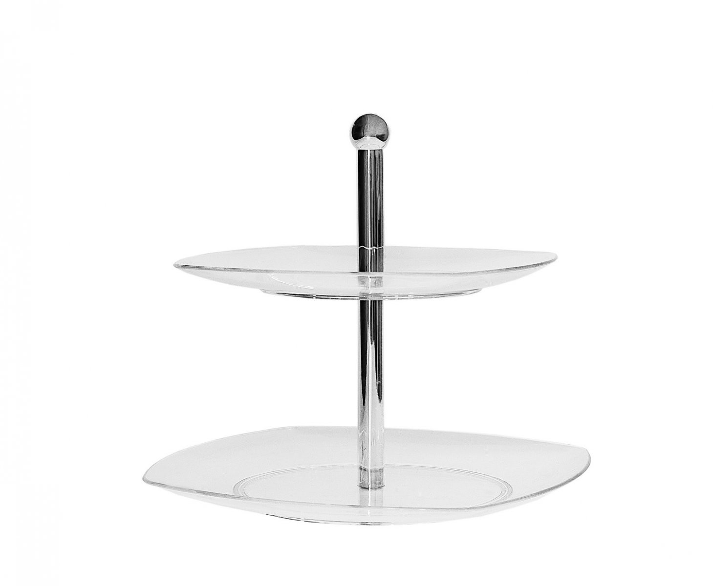 Етажерка Normak   2 яруси акрилова срібло