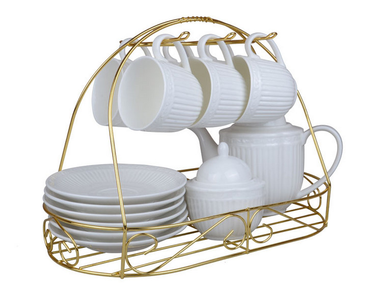 Чайный набор Lefard Сияющие Переливы 14 пр. на металлической подставке 250 мл 722-127