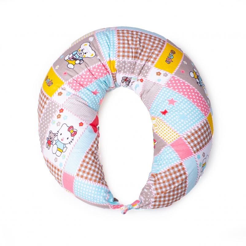 Подушка для вагітних та годування №8697 PL 17-0501 Hello kitty Полістирол
