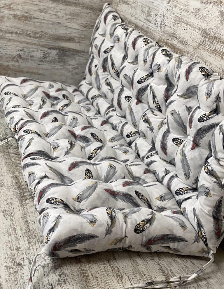 Подушка на кресло/поддон/качелю панама "Feathers" серая 100х50х50 Подушка на кресло/поддон/качелю панама "Feathers" серая 100х50х50