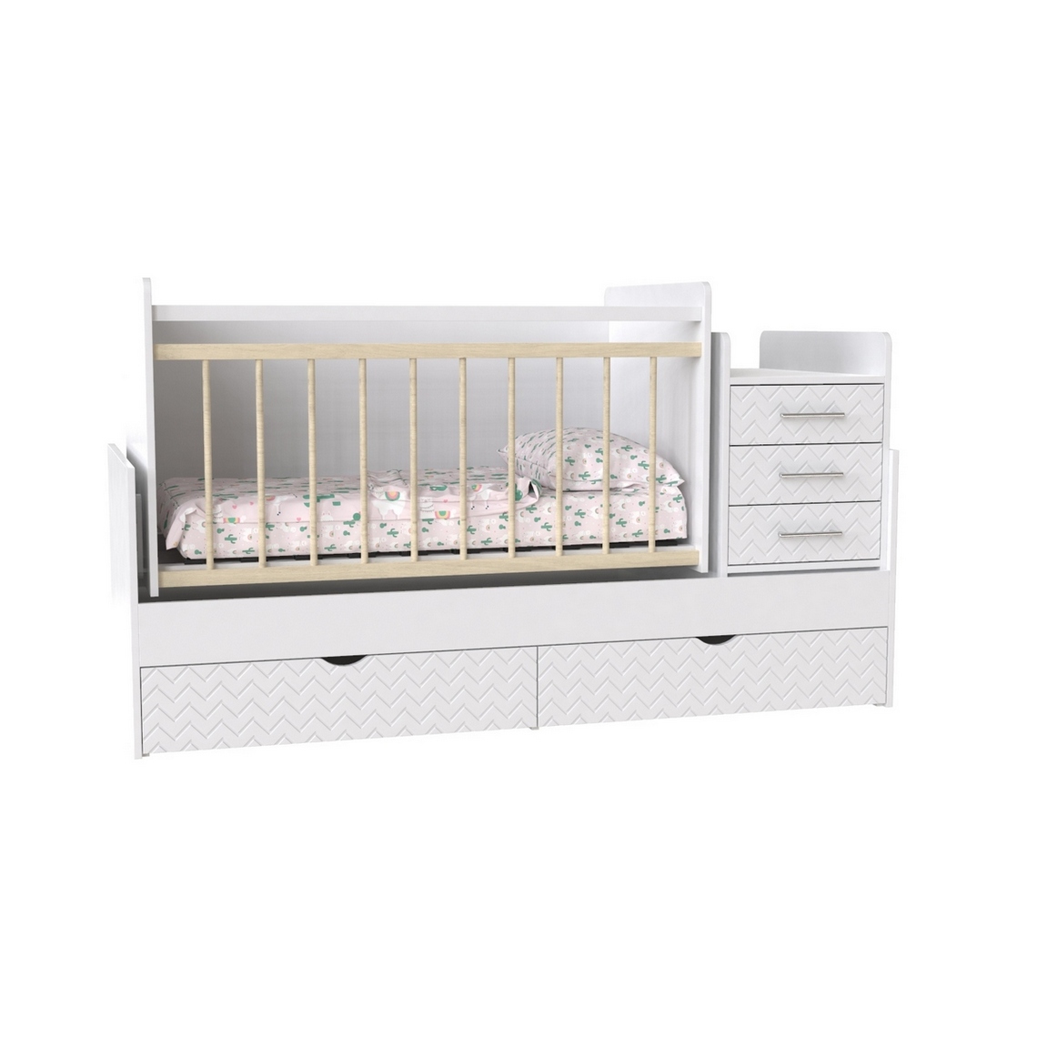 Кровать детская  Binky ДС039BP Аляска белый супермат