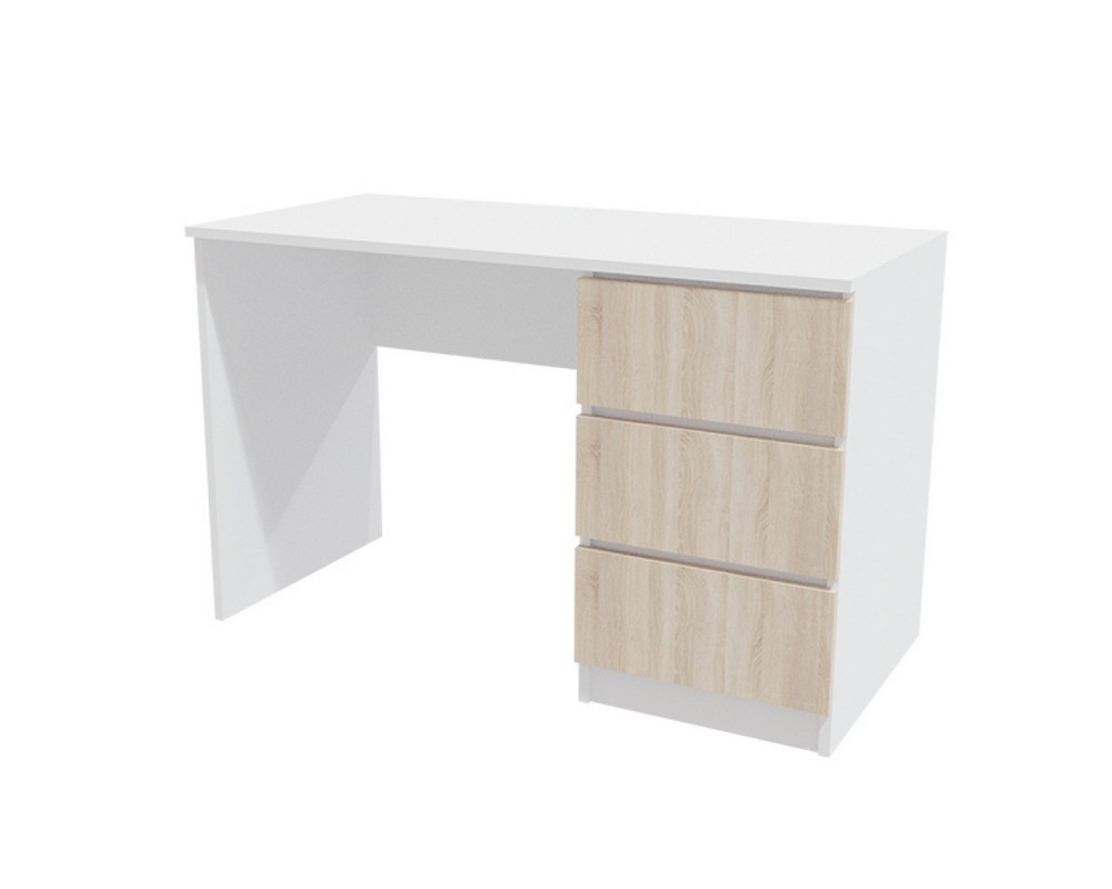 Компьютерный стол Oscar Белый Нимфея Альба/Дуб Сонома