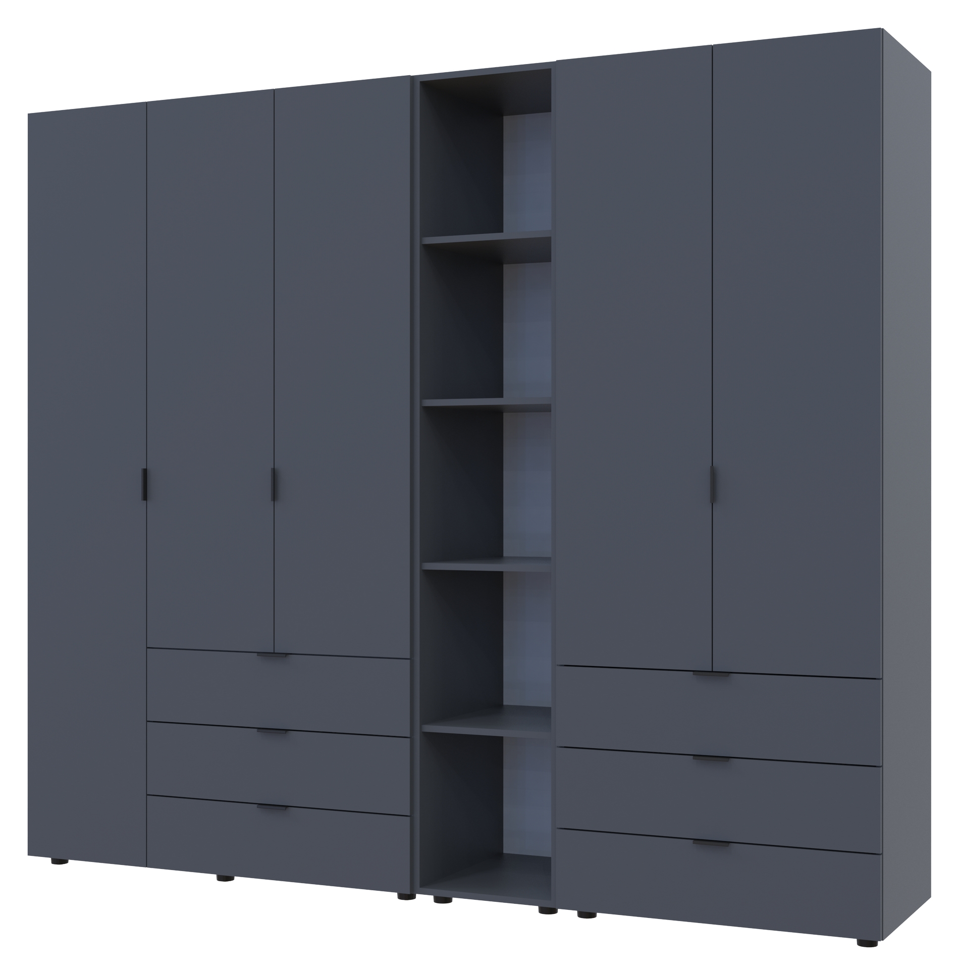 Комплект Гелар с Этажеркой Графит 2+3 ДСП