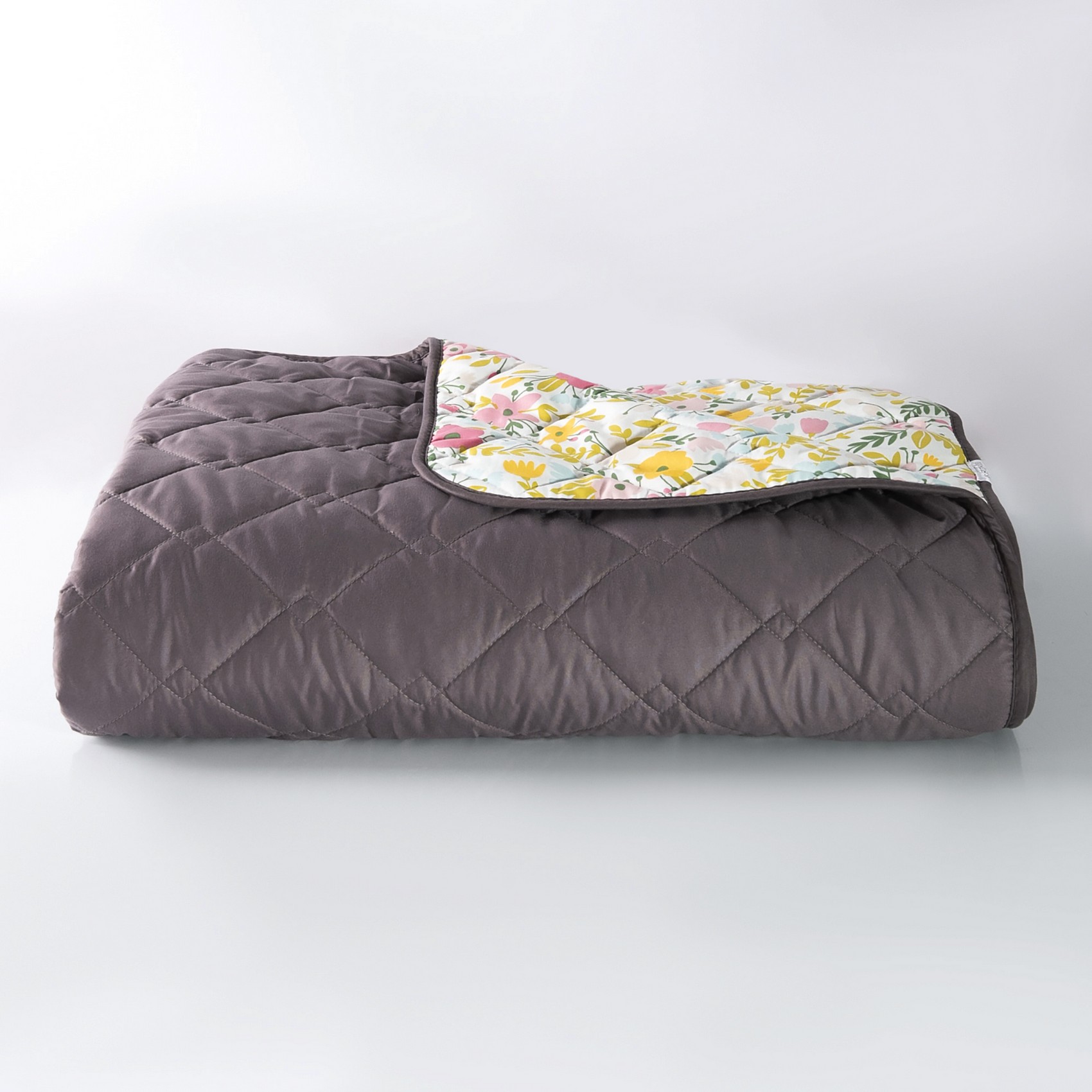 Покрывало Стиль Cube ТМ IDEIA 140x210 см Шоколад/Цветы