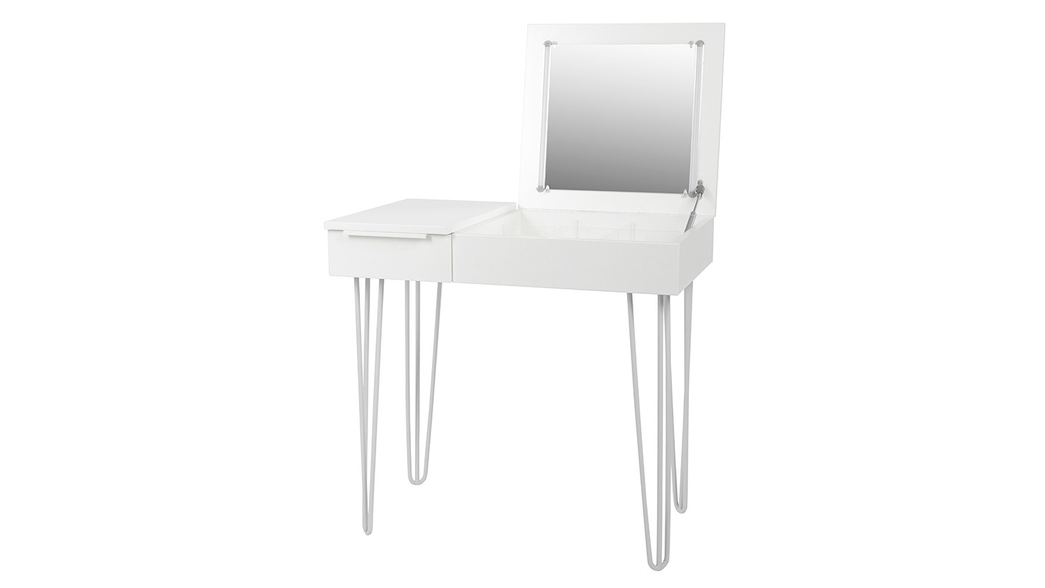 Туалетный стол Desk Make Up Белый с белыми ножками Туалетный стол Desk Make Up Белый с белыми ножками