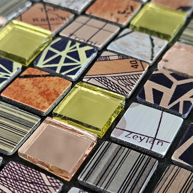 Самоклеюча алюмінієва плитка 30x30x0,3см  різнокольоровий SW-00001925