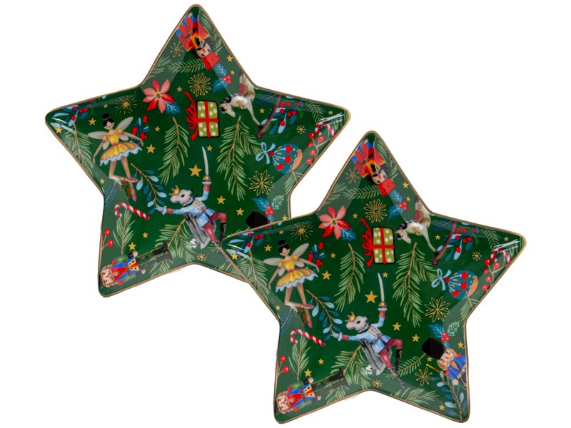 Набір з 2-х блюд "Green Christmas" 15 см 922-074 Набір з 2-х блюд "Green Christmas" 15 см 922-074