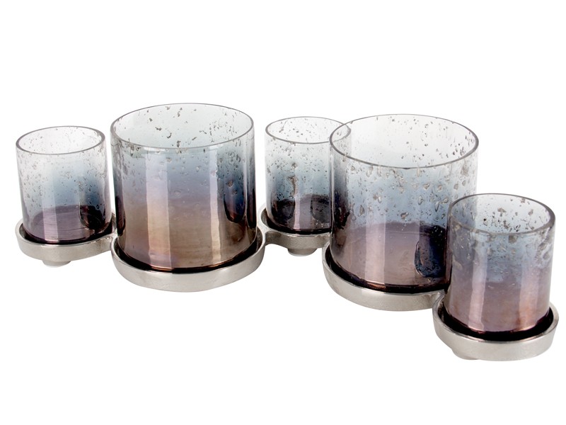 Подсвечник на 5 свечей со стеклом 875-037 Подсвечник на 5 свечей со стеклом 875-037