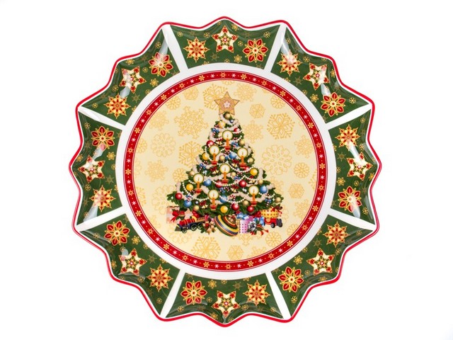 Блюдо Lefard круглое Новогодняя коллекция 39 см 986-094