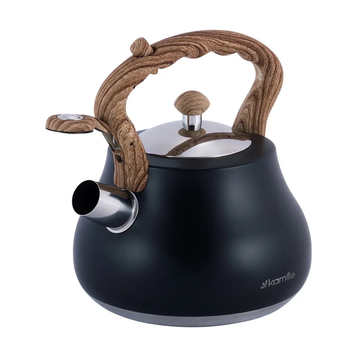 Чайник Kamille 2,7л з нержавіючої сталі зі свистком та нейлоновою ручкою KM-1092