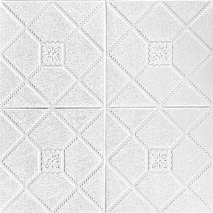 Панель стінова 3D 70x70x0,4см  білий декор SW-00001351 Панель стінова 3D 70x70x0,4см  білий декор SW-00001351