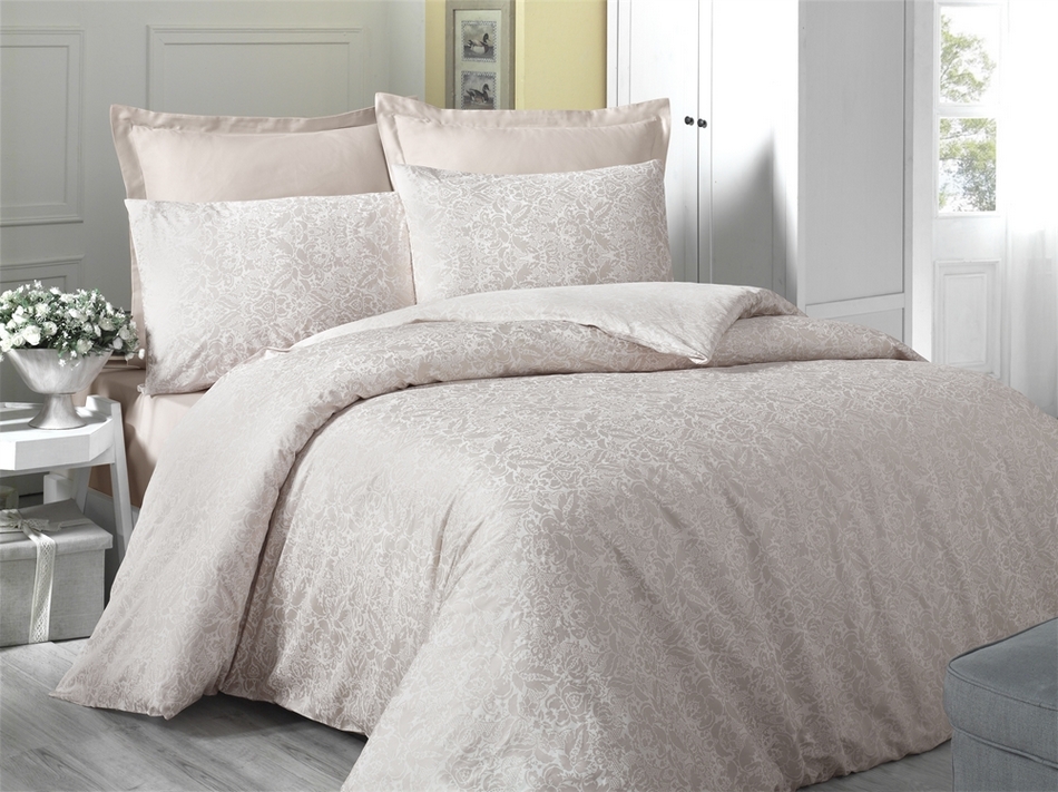 Постільна білизна Victoria Sateen Cream 200х220; 2х50х70; 2х70х70 Постільна білизна Victoria Sateen Cream 200х220; 2х50х70; 2х70х70