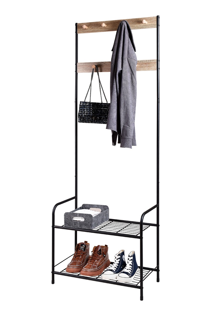 Стойка-вешалка для одежды в прихожую Fabrika MARVEL с полками для обуви Стойка-вешалка для одежды в прихожую Fabrika MARVEL с полками для обуви