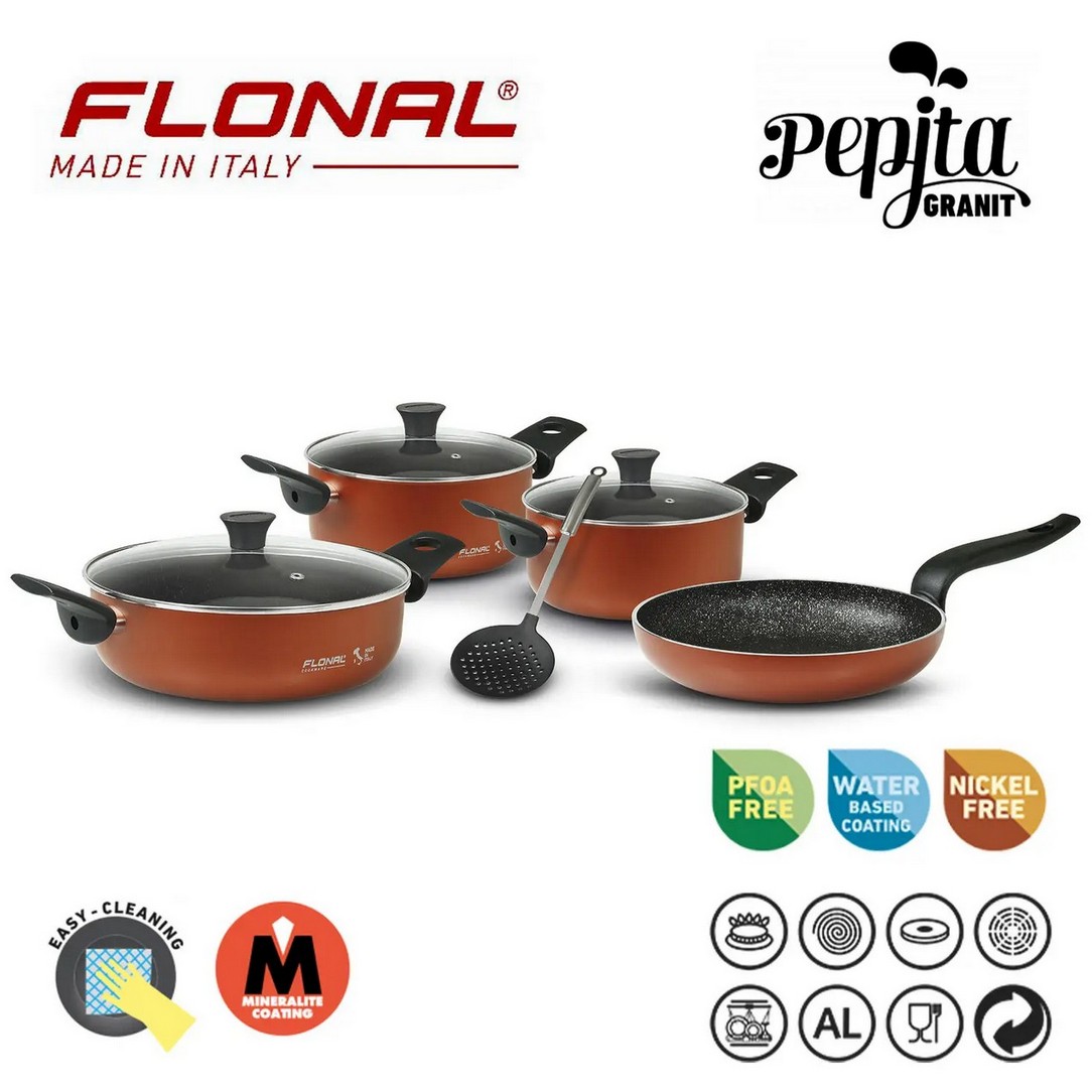Набор посуды Flonal Pepita Granit 8 предметов Набор посуды Flonal Pepita Granit 8 предметов