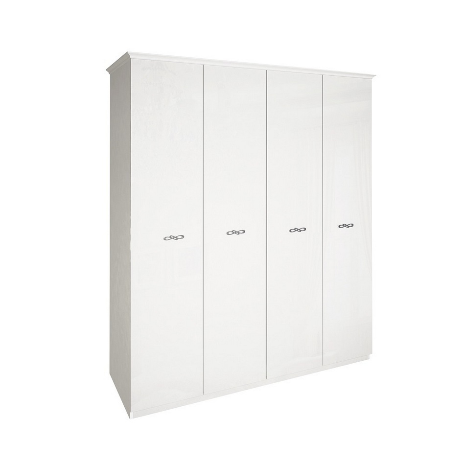 Шкаф распашной 4-х дверный  Прованс Белый без зеркала