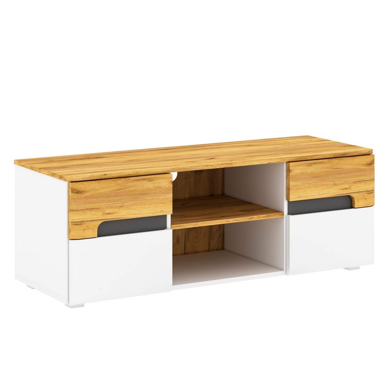 Тумба під телевізор Onyx J дуб крафт/ білий мат