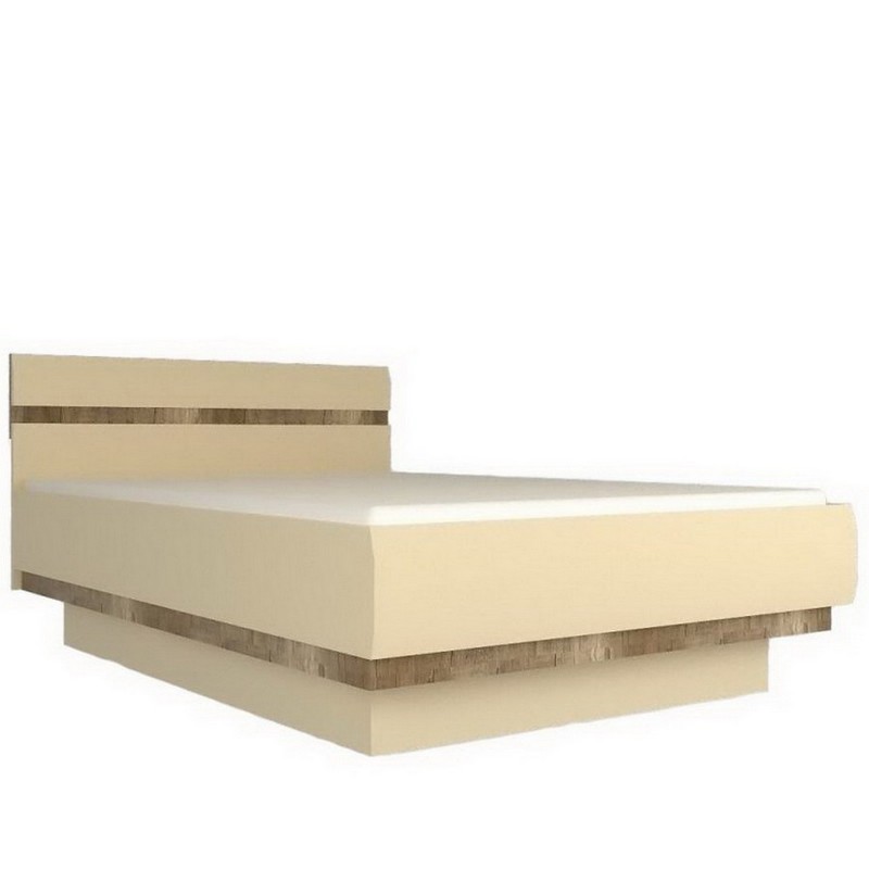 Кровать LETIS Z1 140х200 ваниль+дуб каньон
