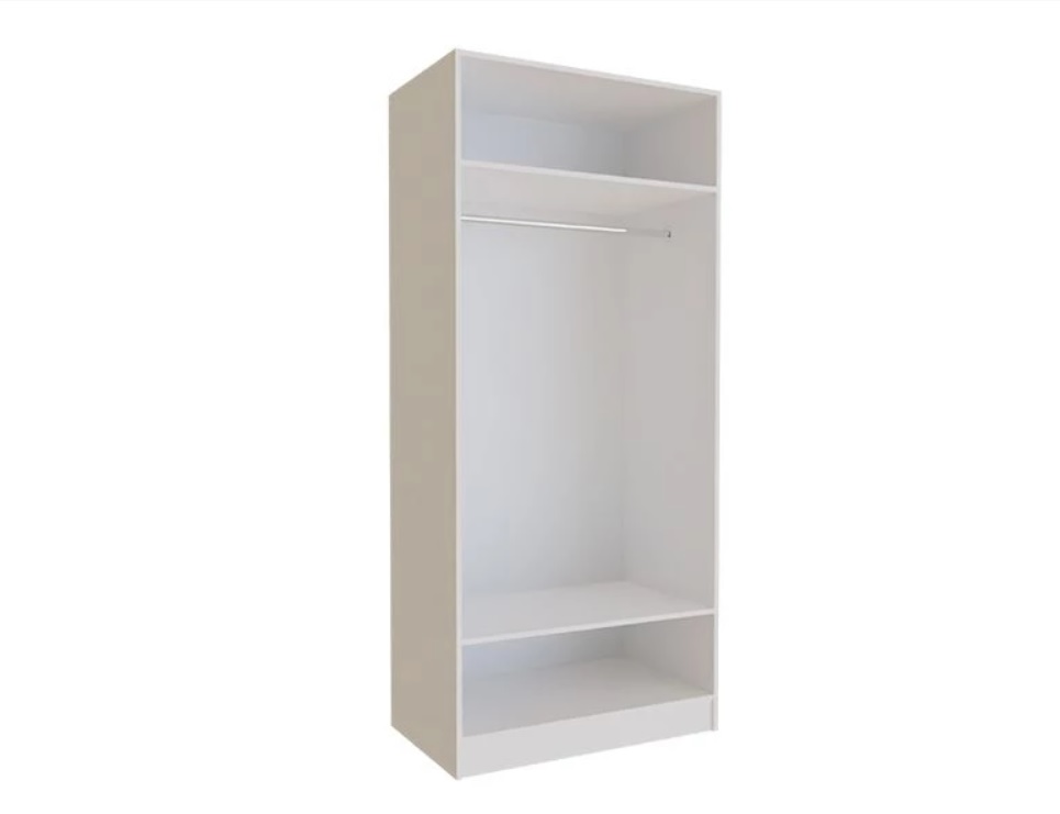 Корпус (без дверей) на распашной шкаф BIG 90х55 см (штанга) Белый Нимфея Альба Корпус (без дверей) на распашной шкаф BIG 90х55 см (штанга) Белый Нимфея Альба