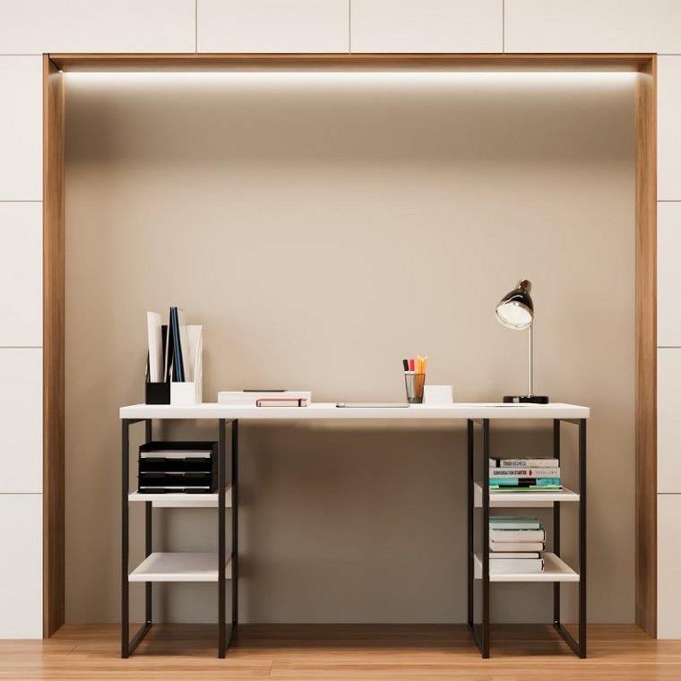 Стол письменный  Вега 4Черный/ 140х60 Белый