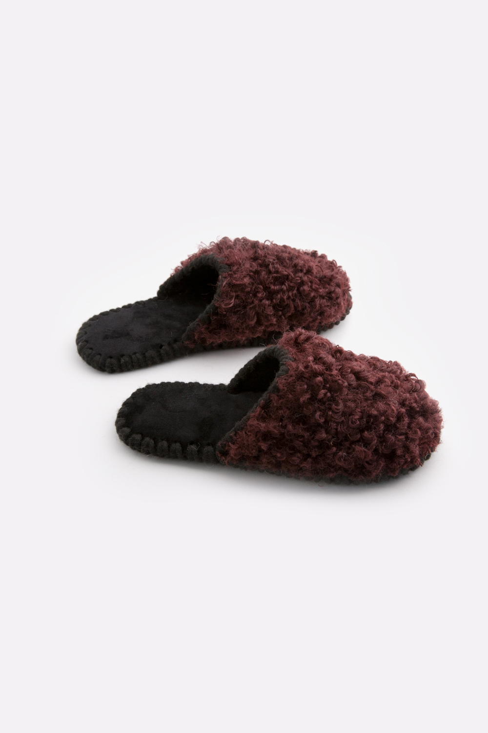 Женские домашние тапочки Family Story Кучерики закрытые Бордовые ЭВА 36-37 р