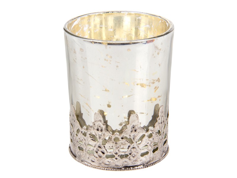 Подсвечник декоративный с металлической подставкой 8x9 см 876-065