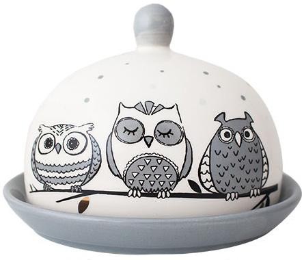 Масленка Совушки круглая 16х13х11,5см