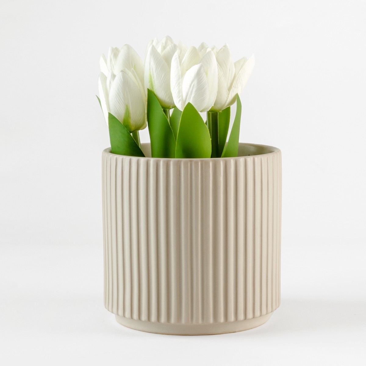 Горщик для квітів 13 см бежевий