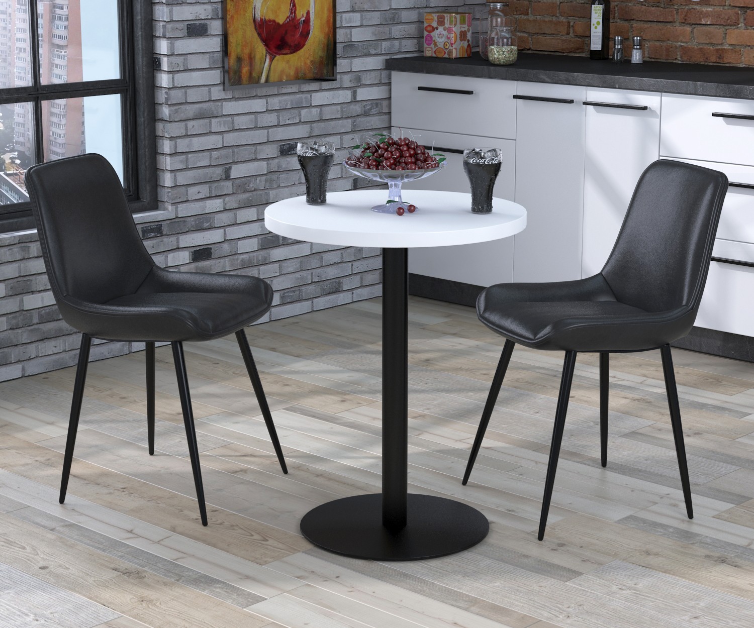 Стол обеденный BS-450 круглый D600 Нимфея Альба