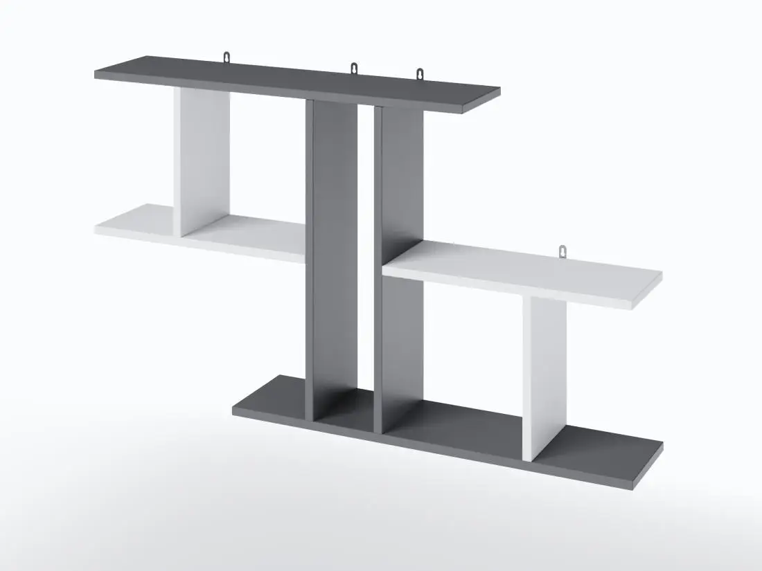 Полка навесная T8 белый/антрацит Полка навесная T8 белый/антрацит