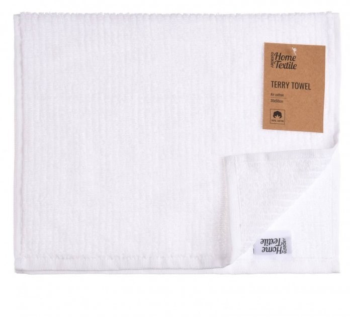 Полотенце махровое Ardesto Air, белое, 30х50см, 100% хлопок Полотенце махровое Ardesto Air, белое, 30х50см, 100% хлопок