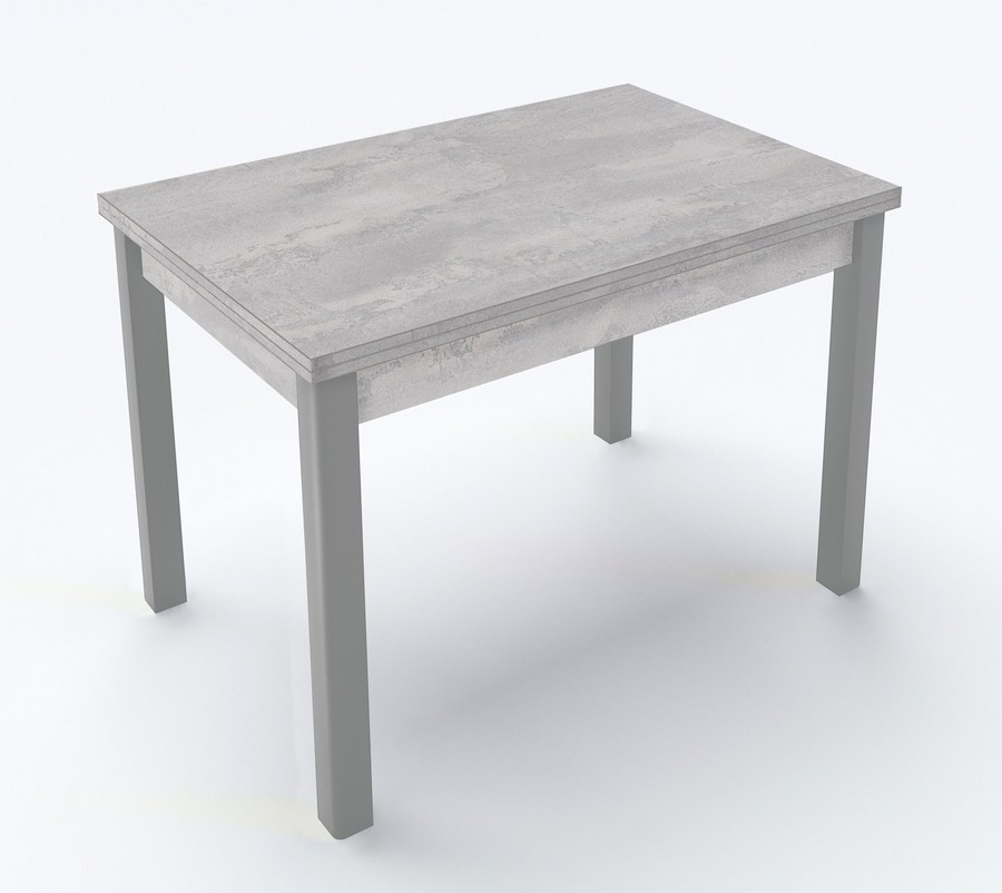 Стол обеденный раскладной Марсель шелковый камень/серый, 90(+35+35)х70х77 см Стол обеденный раскладной Марсель шелковый камень/серый, 90(+35+35)х70х77 см