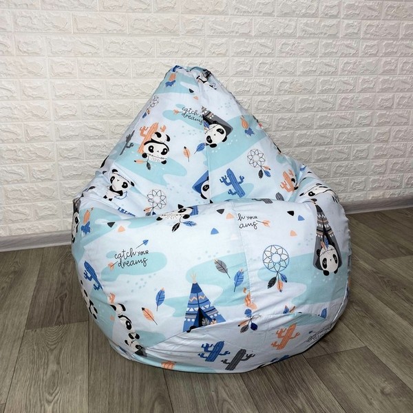 Кресло-груша хлопок Панда, L 100x75 Кресло-груша хлопок Панда, L 100x75