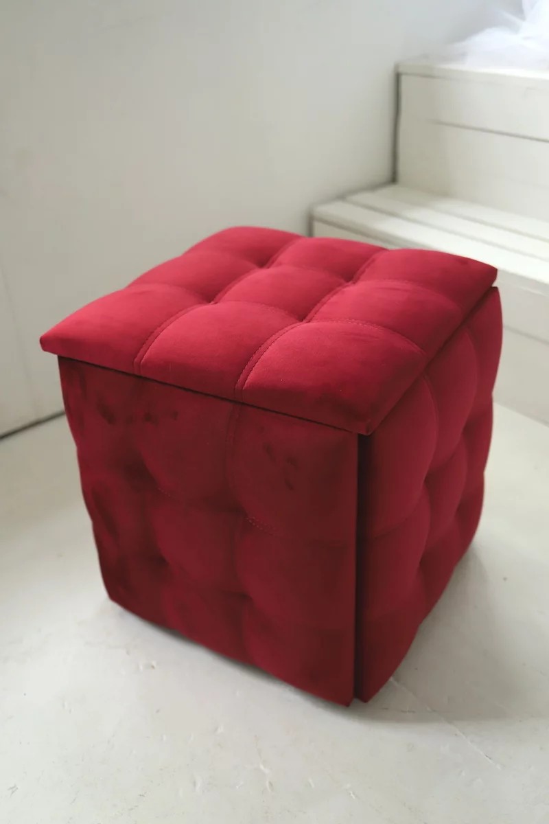 Пуф 5 в 1 велюр Mal26 красный