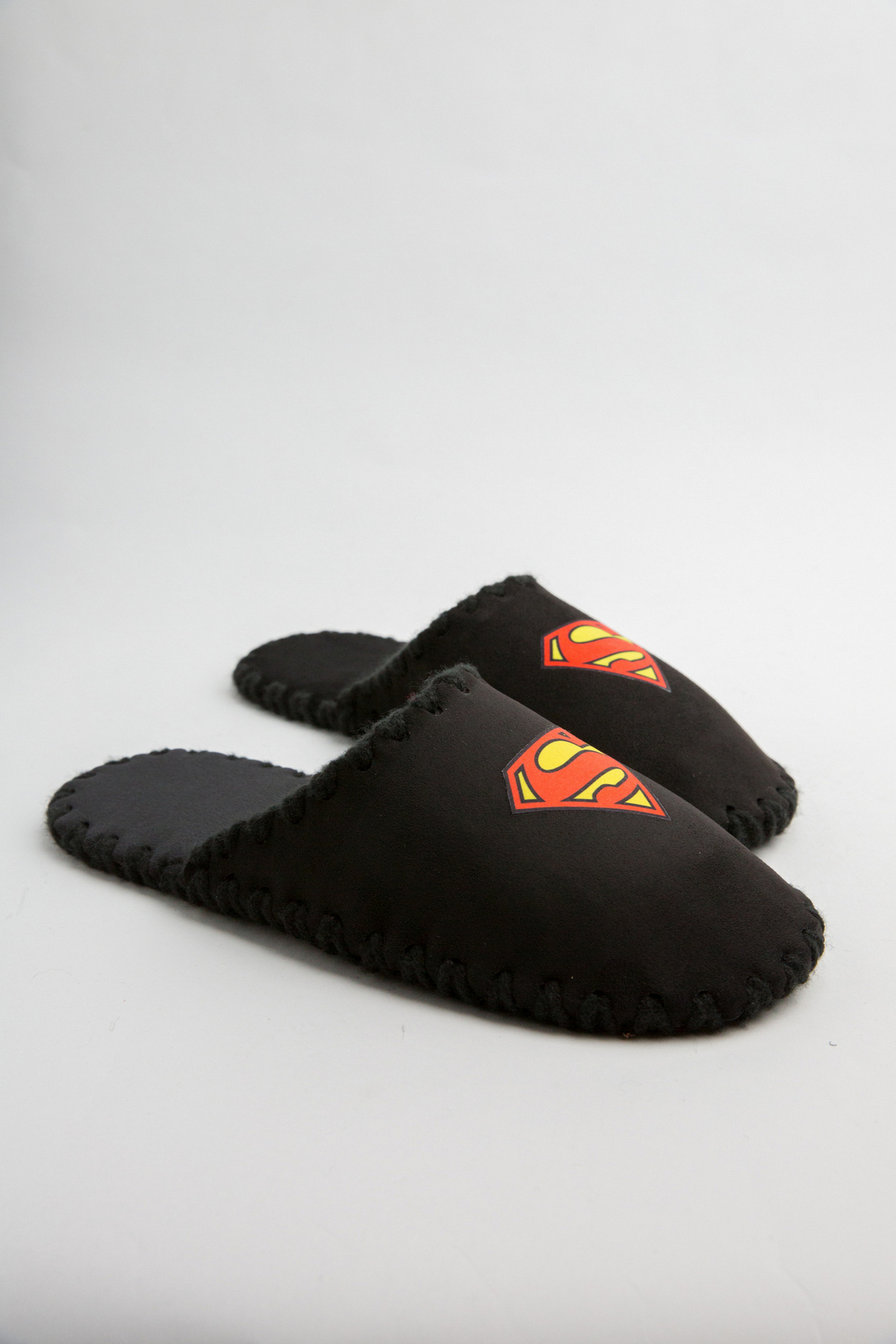 Мужские домашние тапочки Family Story Классические Цветной Superman закрытые Черные 30-31 р