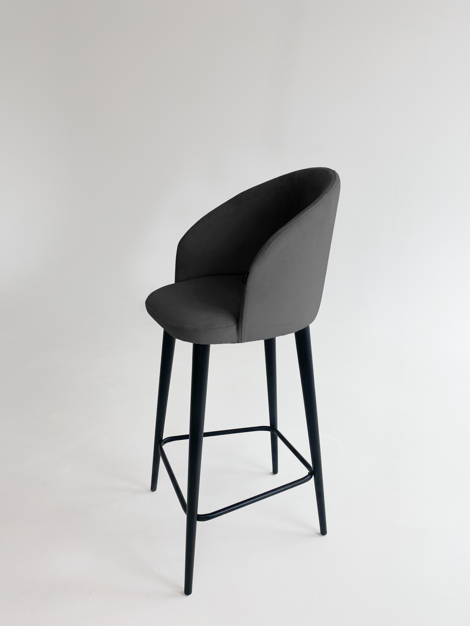 Стул полубарный Милано Дерево темно-серый