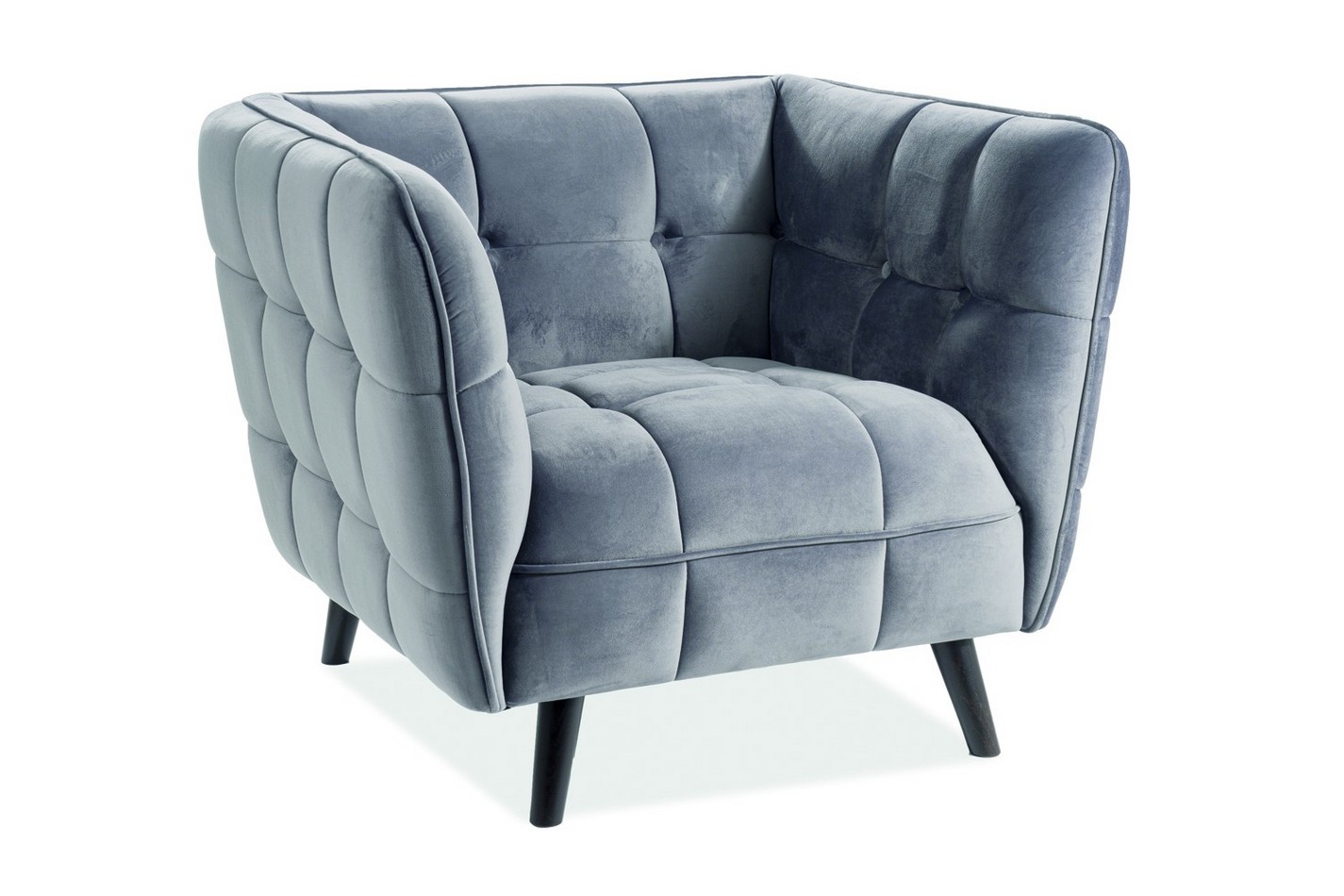 Кресло Castello Velvet 1 Серый Кресло Castello Velvet 1 Серый