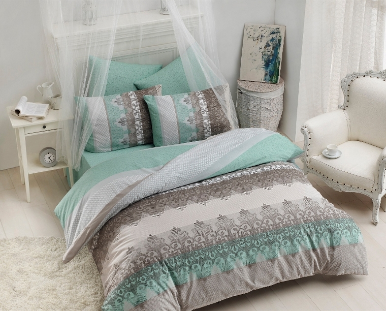 Постільна білизна Lighthouse ранфорс Mint 200х220; 2х50х70