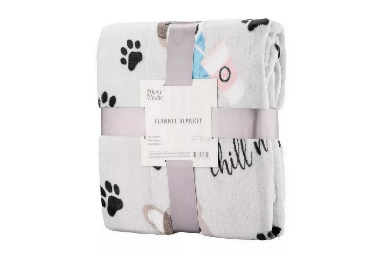 Плед Ardesto Flannel, 160х200см, бульдоги