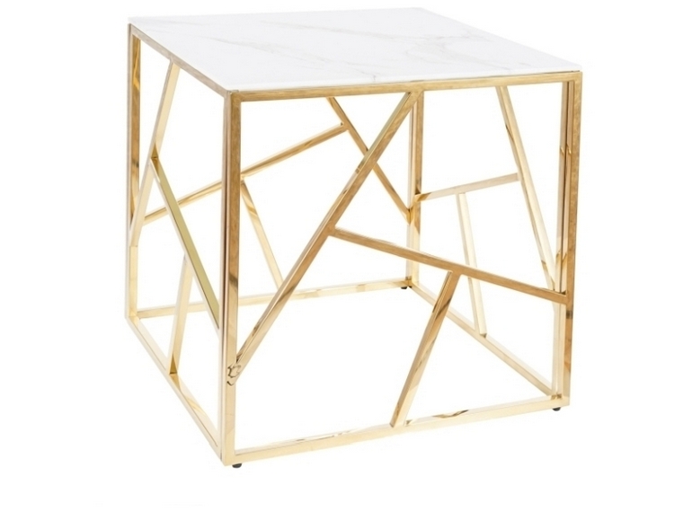 Журнальный столик ESCADA B II белый/золото 55X55 Журнальный столик ESCADA B II белый/золото 55X55