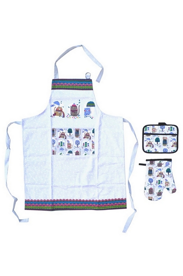 Набор для кухни Chef Delux: рукавица+прихватка+фартук
