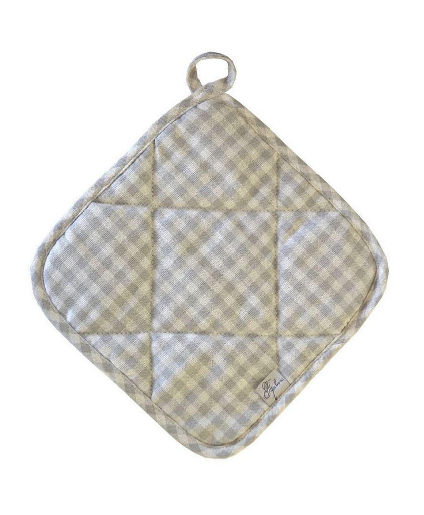 Прихватка Прованс Bella Серая клеточка 25х25 (13648)