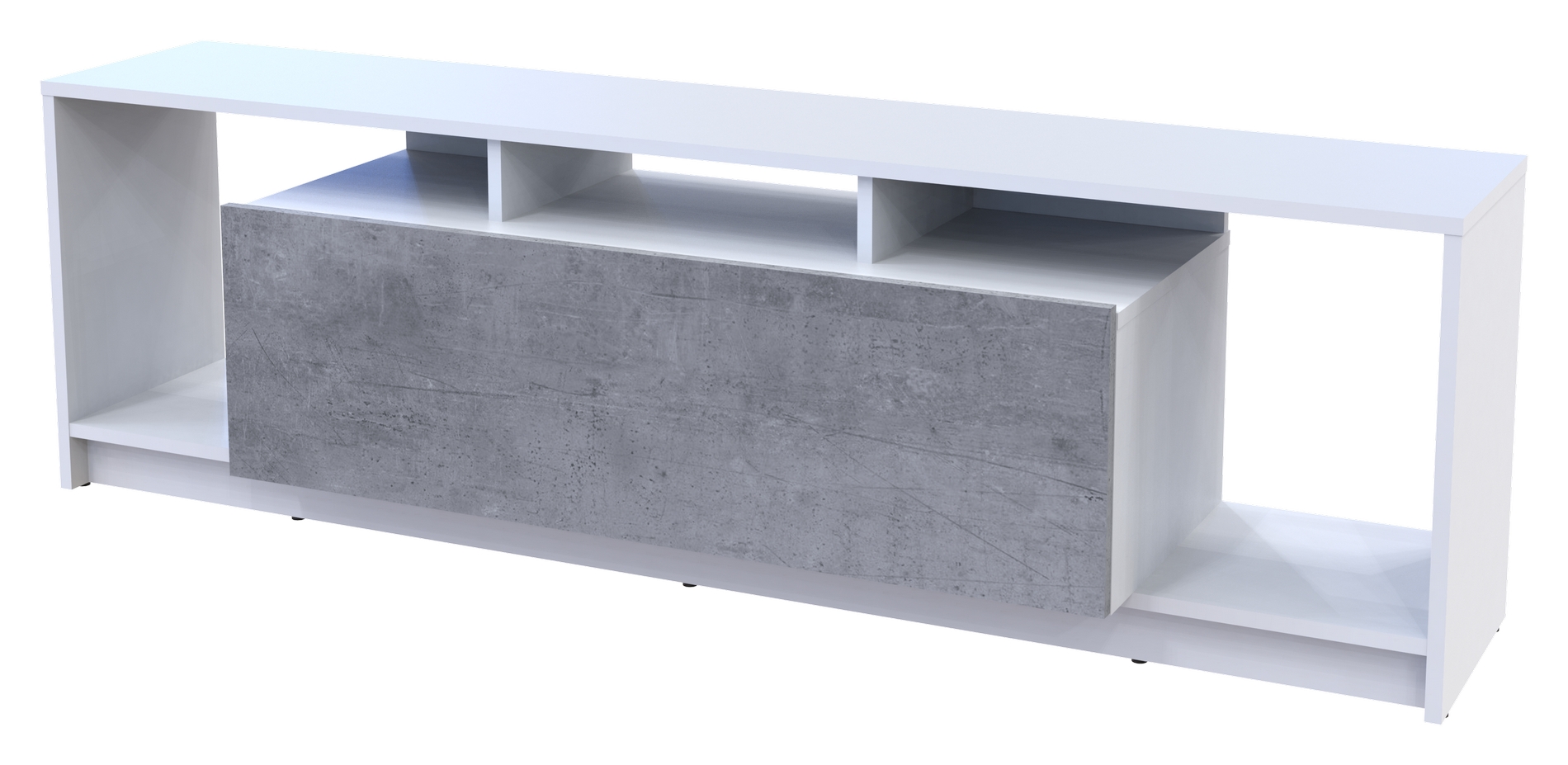 Стенка в гостиную U1 Белый/Бетон Стенка в гостиную U1 Белый/Бетон