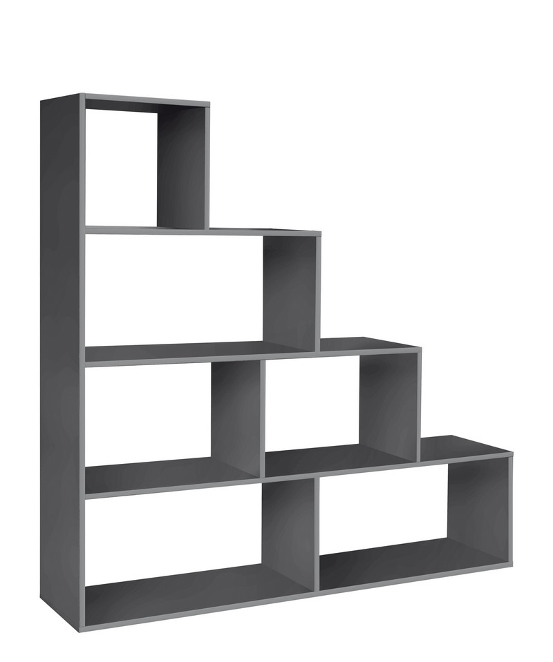 Стеллаж Комфи 150х31х150 см серый шифер