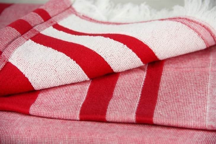 Покрывало махр. Hobby Retro Peshtemal красный 200х220