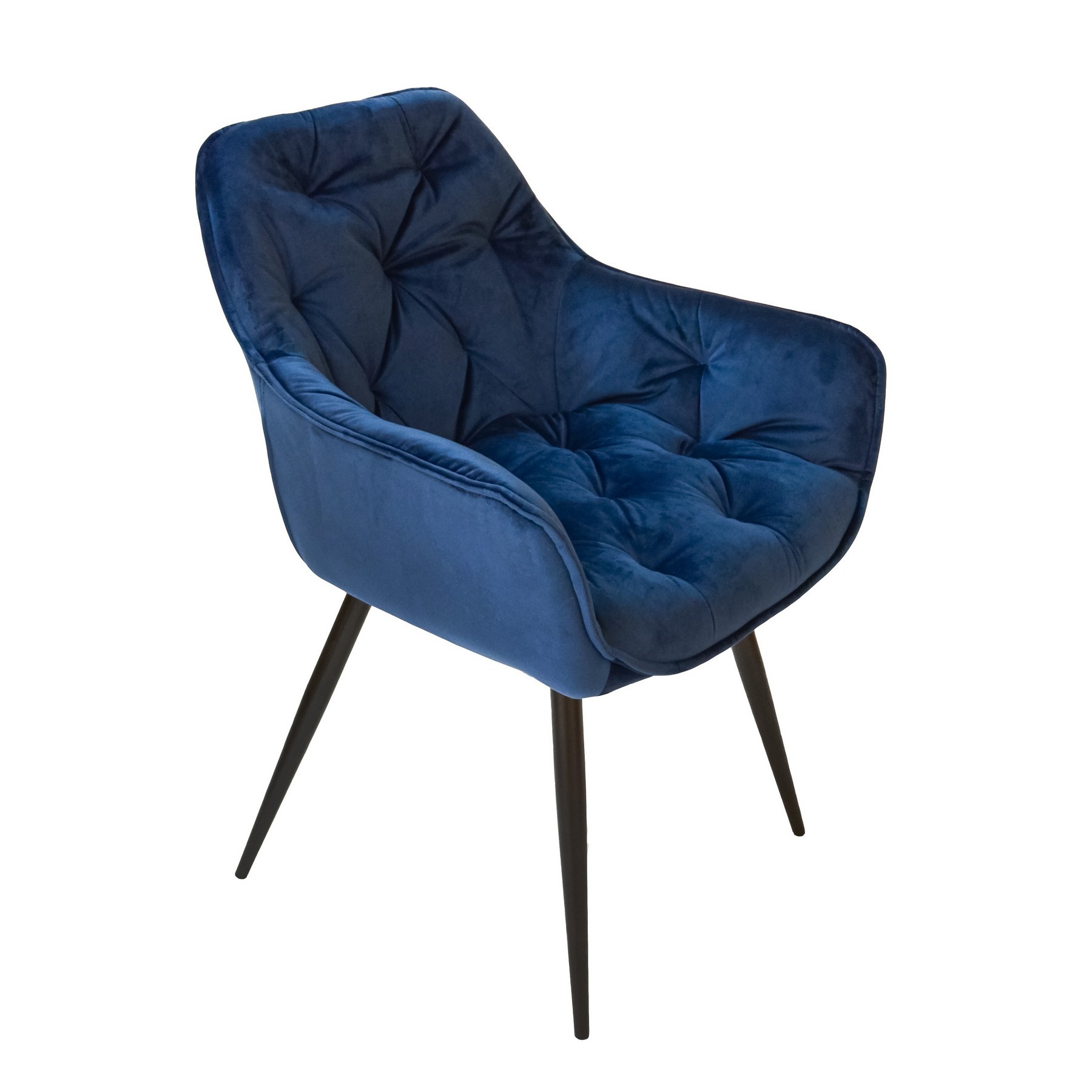 Стул MAGIC DC-8166 черный каркас/темно-синий BL87